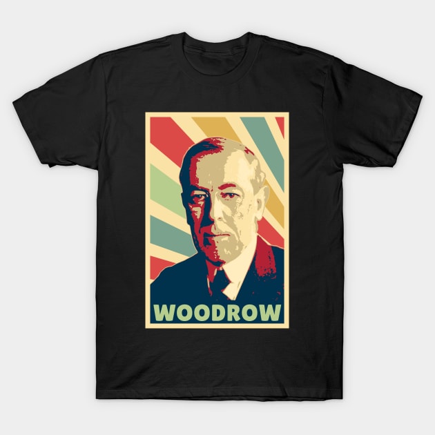 Woodrow Wilson Vintage Colors T-Shirt by Nerd_art